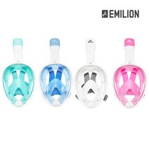 에밀리온 풀페이스 스노쿨링 마스크, 오션 핑크L/XL