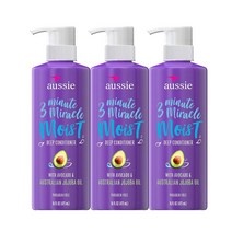 Aussie 3 Minute Miracle Moist Deep Conditioner 아우시 3미닛 미라클 오이스 딥 컨디셔너 475ML 3팩, 1개