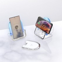 무선충전패드 거치대 무선충전기 분리형 거치형 고속 159V C타입 휴대폰 핸드폰 스마트폰 논슬립, 충전기본품(케이블미포함)