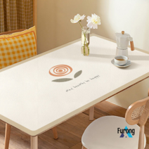 완전방수 가죽 식탁보 테이블보, 85*140cm, 봄 꽃 가지