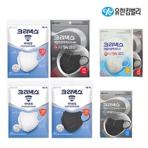 유한킴벌리 크리넥스 KF80 KF94 데일리 입체형 황사마스크 새부리형 소형 중형 대형, 100매, KF-94대형(화이트)