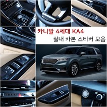 오토클럽 신형 4세대 카니발KA4 카본 스티커 모음 마스크 필름 인테리어 튜닝 용품 부착 커버 랩핑, AC_핸들몰딩-유광블랙카본