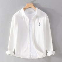 우일신 바티즈 남자 긴팔 자수 셔츠