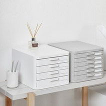 컴팩트 파일 캐비넷 책상위 서류보관함 4단 6단, 제품선택, 6단 - 쿨그레이