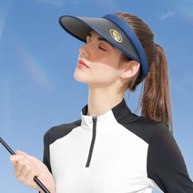 UV차단 선바이저 골프썬캡 자외선차단 햇빛가리개 필드썬캡 매쉬모자 골프모자 와이드햇, 헤어밴드 썬캡_블랙