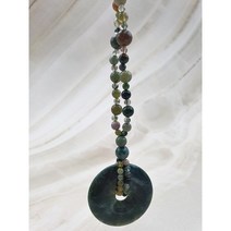 멀티 도넛 인도마노 원석 목걸이