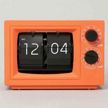 유니크 빈티지 테이블 탁상 전자 모던 TV 시계 인테리어, 4인치, 블랙