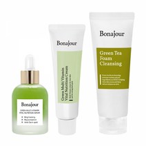보나쥬르 비건 초록 비타민 세럼 35ml + 초록 비타민 크림 50ml + 그린티 폼 클렌징 150ml, 단품