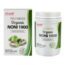 (뉴질랜드) 1+1 HI WELL 하이웰 노니 파우더 캐슐 1900mg 200캡슐 NONI