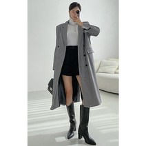 러블리감성 서은 헤링본 롱 코트