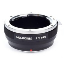 METABONES L/R tomm4/3[마운트 어댑터 렌즈: 라이카 R 바디: 마이크로 포서드(4/3 Four third) 블랙], 단일