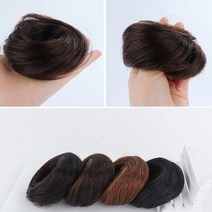 HAIR 가발 면접 승무원 가채 곱창 당고 머리 무배, 3똥머리-브라운블랙