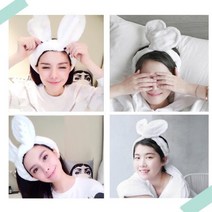 세안밴드 고양이 와이어, 01)바니세안밴드(화이트), 1개