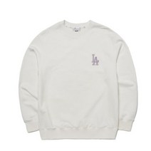 MLB 공용 체크 백 빅로고 오버핏 맨투맨 3AMTC0121 07IVS 50BKS