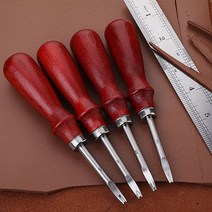 1pc 0.8/1.0/1.2/1.5mm 가죽 에지 베벨러 스카이빙 베벨링 나이프 절단 손 공예 도구 나무 손잡이 DIY 도구, 1.2mm