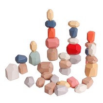 원목 나무 우드블럭 쌓기 장난감 교구 유아 정서발달 유대감형성 인테리어소품 36PC 26PC