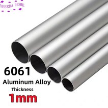 알루미늄파이프 알루미늄 파이프 1mm 두께 3-30mm OD 스트레이트 240mm 490mm 긴 원형 6061 합금 튜브, 20.OD 12 x ID 10mm  49cm 1pcs