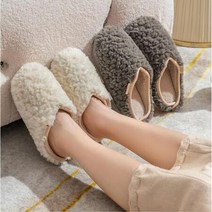 사무실용 폭신한 양털 겨울 슬리퍼 블로퍼 실내 방한