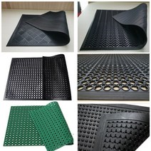 고무매트 업소용 산업용 식당 주방 미끄럼방지매트 모음, 캡슐매트, 90X150, 검정