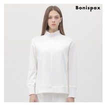 보니스팍스 소매 넥 니트립 배색 티셔츠-MF93TS052