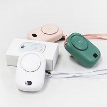 에코원 휴대용 끈조절 LED 목걸이 선풍기 3단 풍량조절 핸즈프리 여름 캠핑 넥밴드 미니, 그린