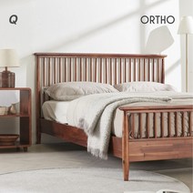 올쏘 아이비 프리미엄 퀸 아카시아 원목 침대 프레임 Q, 브라운 (UL01004), 단품