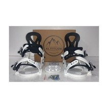 ALTITUDE RIPPER 스노우보드 바인딩 4x4 버튼 3D EST 채널 화이트/블랙