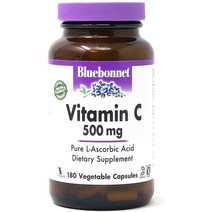 블루보넷 비타민 C 500mg 글루텐 프리 베지캡, 180개입, 1개, 180정