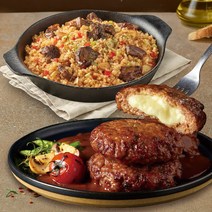 애슐리 치즈 함박 스테이크 1pk (2인분)   갈릭 스테이크 볶음밥 4인분