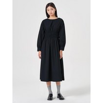 에잇세컨즈 네이비 허리 밴딩 볼륨 원피스 (322871HY2R)