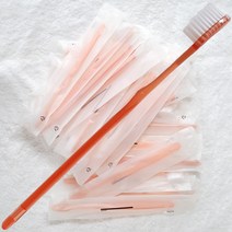 일회용 미세모 칫솔(합지 개별포장) 오렌지 20개 실속 위생적