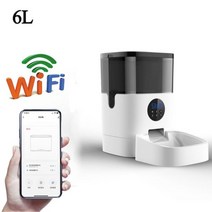 강아지 자동급식기 고양이 사료 배식기 공급기 급여기 자율급식 자율배식 반려견, 6L WIFI No Camera_Korea Adapte