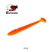 러그웜 만세기웜 ESFISHING 스윙 임팩트 링 샤드 지깅 인공 소프트 미끼 워블러 파이크 배스 페스카 낚시 100mm 114610, 100mm 6개, PA36