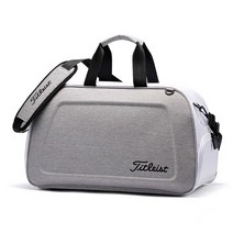 골프 보스턴백 가볍고 방수 독립 신발 수납 공간, 그레이/화이트