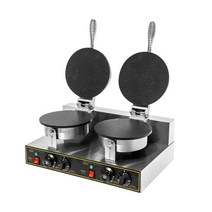 아이스크림기계 콘과자 콘만들기 몰드 메이커 누룽지팬 크레이프 페이퍼롤 모양 비스켓 Diy, 더블헤드