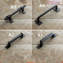 방문손잡이 탄소강 블랙 인테리어 헛간 슬라이딩 도어 소박한, 8.A4 - 320MM