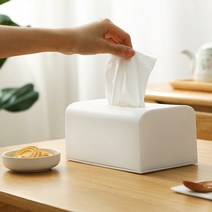 헬로요니 각티슈 케이스 흰색 휴지곽 화장지, 1개