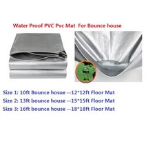 에어바운스 101316 FT 백색 PVC 팽창 식 결혼식 도약 자 성달 점프 침대 바운스 하우스 옥외 내부 재미를 위한 공기 송풍기, 16X16FT-4.5m, Floor Mat