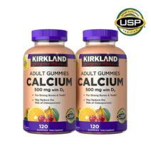 Kirkland Signature Calcium 500 mg with D3 120 구미 4병, 120정, 4개