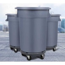 음식물 잔반통 수거통 매장 짬통 업소용 쓰레기통, 80L 베이스 - 다크 그레이