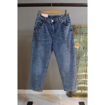나무옷장 7129뒷밴딩 스판 뉴블루진 청배기바지