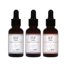 맑을담 EGF FGF IGF 10ppm 3종세트 30ml 앰플 원액, EGF+FGF+IGF 10ppm 30ml