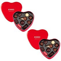 NEUHAUS 노이하우스 메탈 하트 초콜릿 셀렉션 116g 2팩, 2개