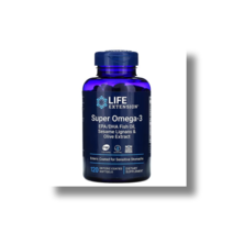 Life Extension 슈퍼 오메가3 EPA 700mg DHA 500mg 올리브추출물 300mg 참깨씨리그난 10mg 장용 코팅 소프트젤 120정, 1개