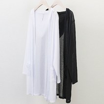 시드마켓 슬림 오픈 후드 가디건 2080175S 빅사이즈 여성 (8934131)