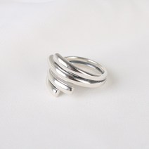 제이엠코 순은 볼드 회오리 은반지 스프링 꼬임 반지