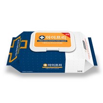99.9% 살균 아이프리 더클린 소독용에탄올 손소독티슈 80매, 1개