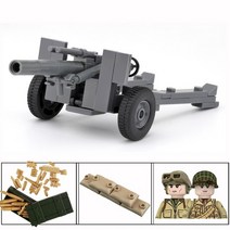 중국레고 밀리터리 ww2 military artillery cannon model 빌딩 블록 독일 미국 소련 육군 군인 피규어 탱크 수류탄 무기 벽돌 장난감, sm018-18
