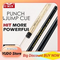 큐대 당구 카본 상대 큐 OMIN-3 조각 펀치 점프 브레이크 13.5mm 베이클라이트 팁 142cm 길이 애쉬 샤프트 블랙 스케일 그립 초강력 풀 3 피스, 브레이크 점프 큐