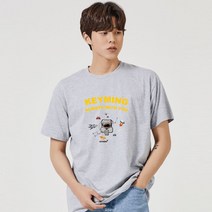 키밍 우주 행성 외계인 그래픽 캐쥬얼 반팔티